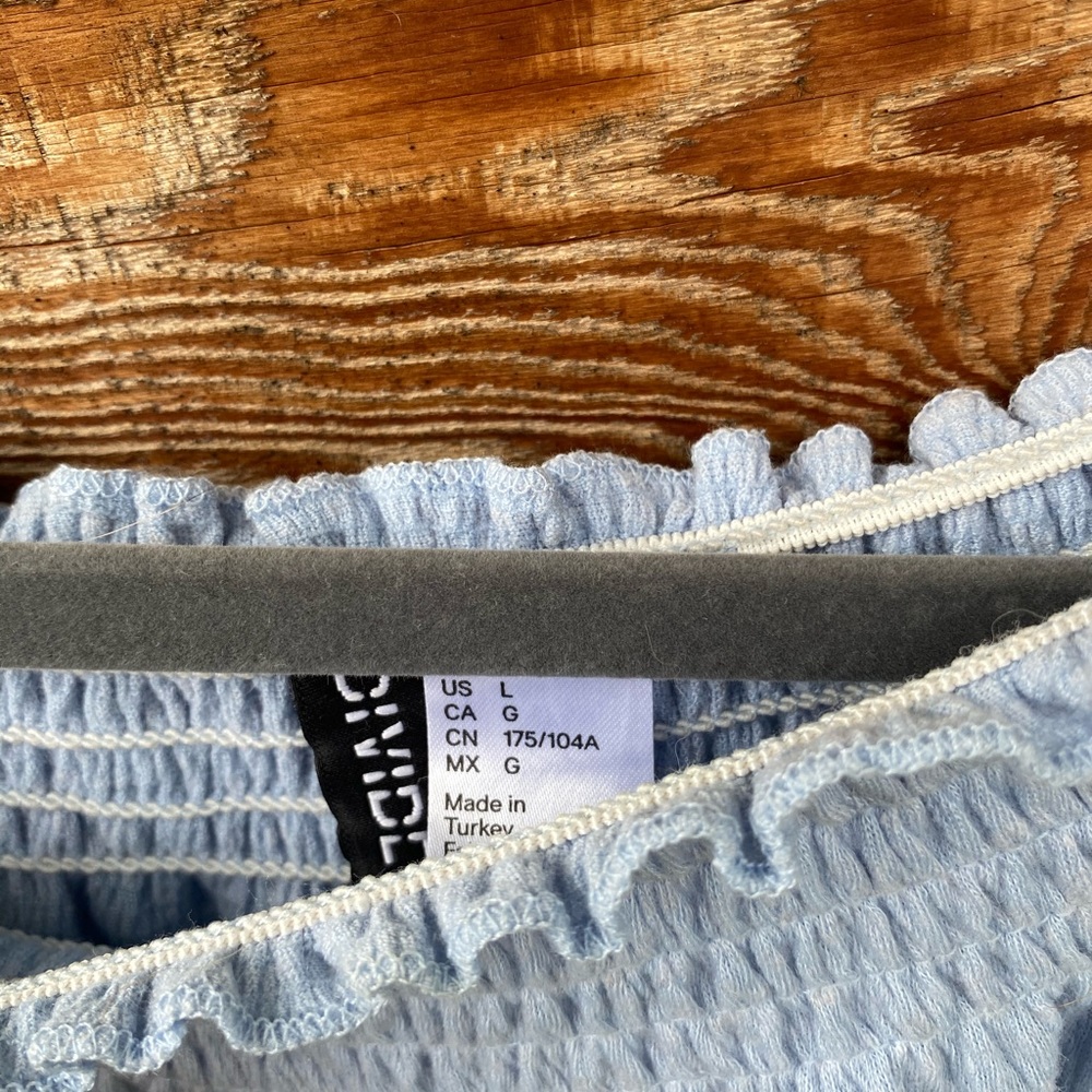 Cropped blue blouse - Picture 7 of 7